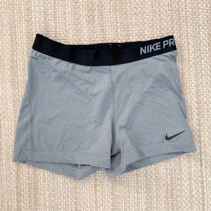Gray Nike Pro Shorts